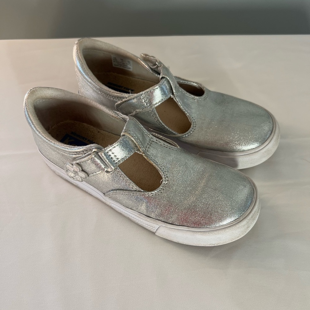 Kids Silver Shoes with Strap
